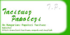tacitusz papolczi business card